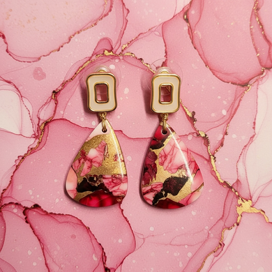 Earrings with tear oyster turquoise