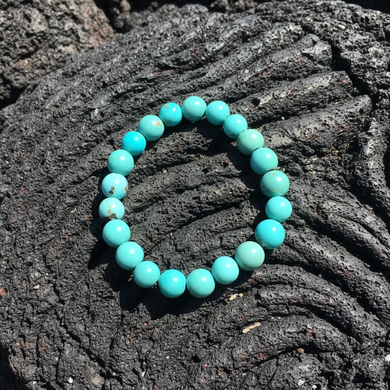 Bracelet with natural Arizona turquoise beads