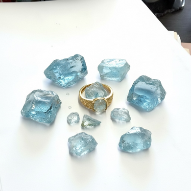 Ring with Aquamarine