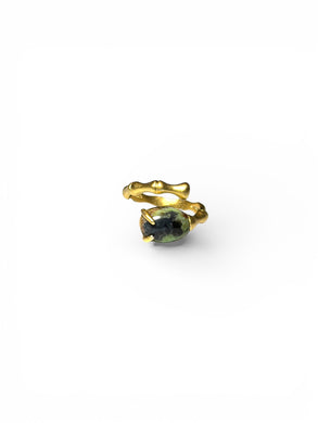 Ring with petrified opal with prongs