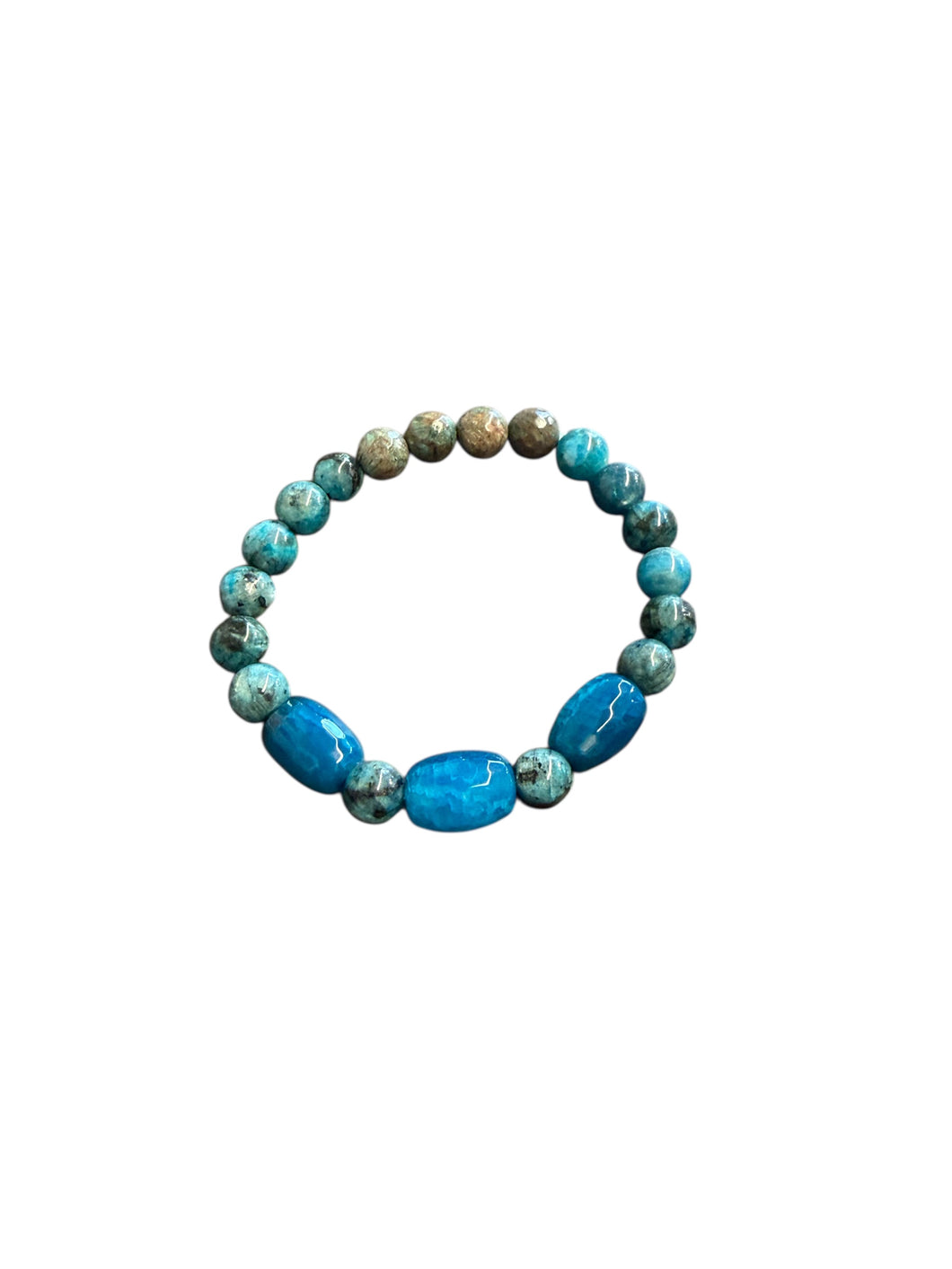 Bracelet with natural blue Apatite beads