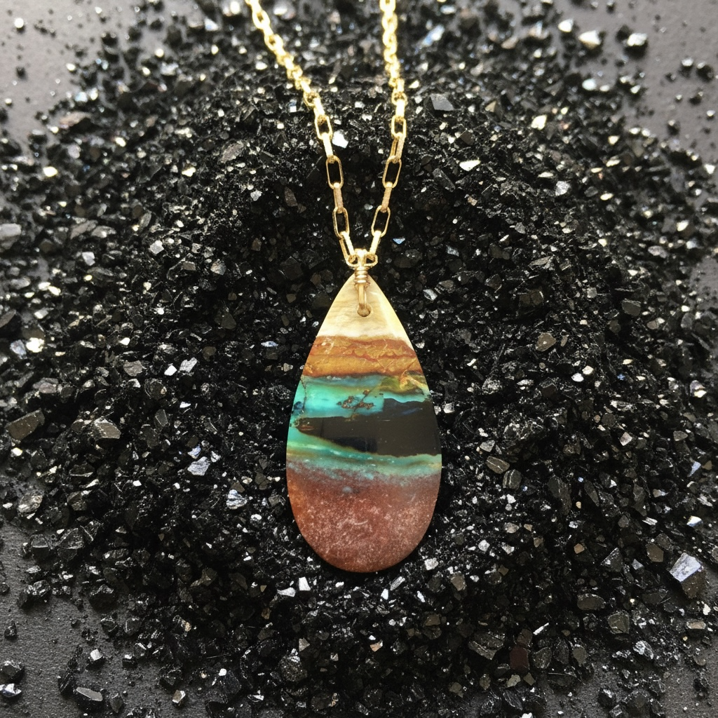 Pendant with Petrified Opalized Wood