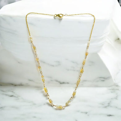 Necklace with Ethiopian opals