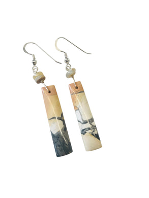 Earrings with beautiful Maligano jasper