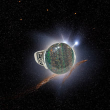 Ring with black opal matrix