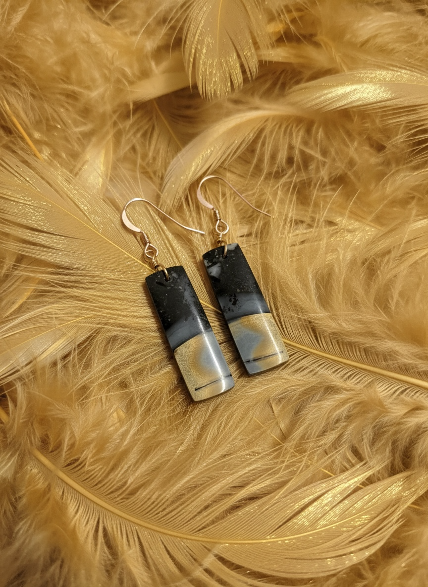 Earrings with Maligano jasper