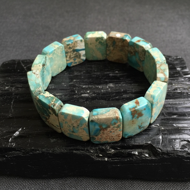 Bracelet with sea sediment jasper