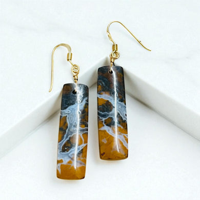 Earrings with ocean Jasper