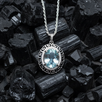 Pendant with aquamarine
