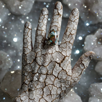 Ring with chrysocolla copper