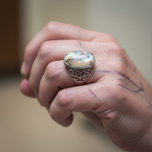 Ring with chrysocolla copper