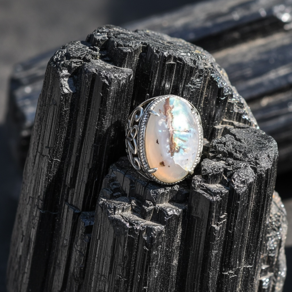 Ring with chrysocolla copper