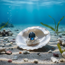 Ring with black Ethiopian opal