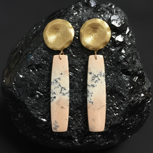 Earrings with Dentritic opals