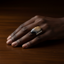 Ring with petrified palm root