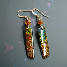 Earrings with Ammolite