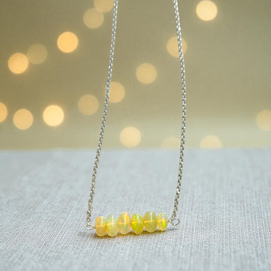 Necklace with Ethiopian opals