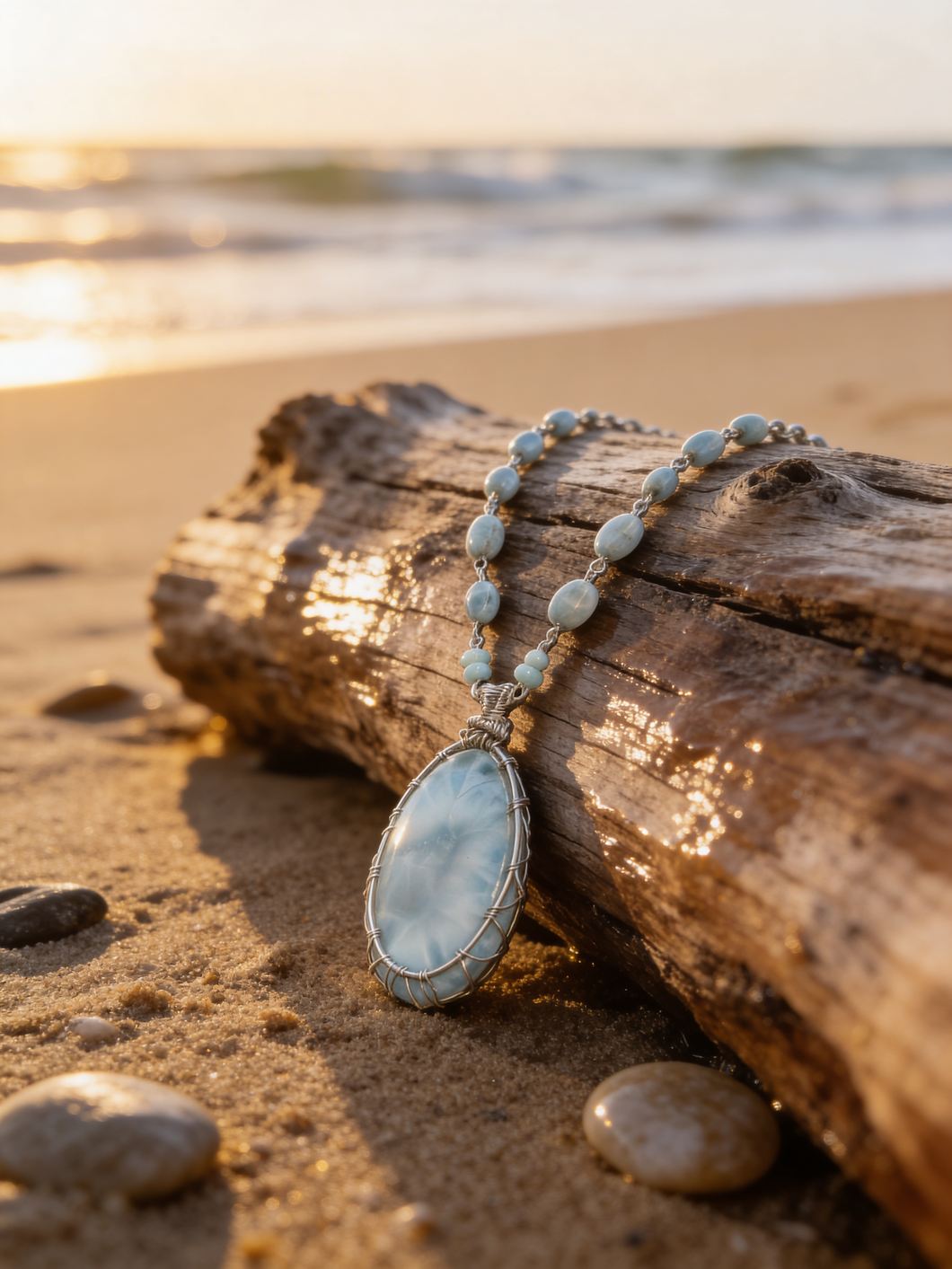 Necklace with Larimar