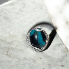 Ring with dark Silica wood