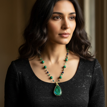 Necklace with Malachite/azurite