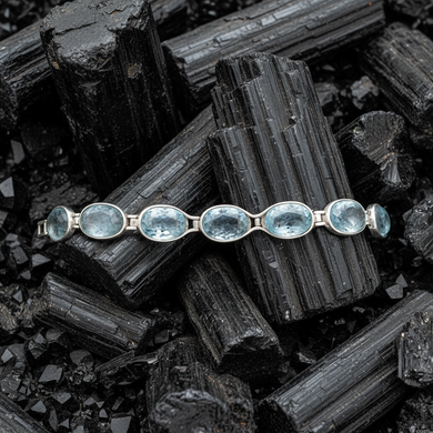 Bracelet cuff style with kyanite (8pcs)