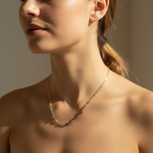 Necklace with multi tourmalines