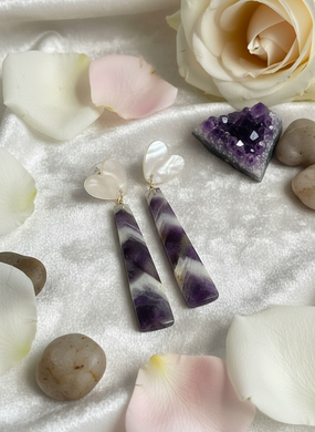 Earrings with Amethyst