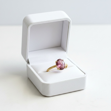 Ring with light pink Tourmaline