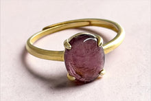 Ring with light pink Tourmaline