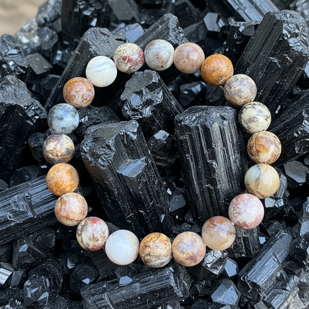 Bracelet with pietersite beads 10mm