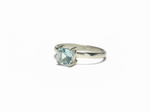 Ring with aquamarine