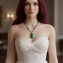 Necklace with Malachite/azurite