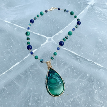 Necklace with Malachite/azurite
