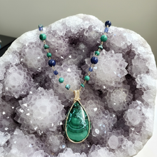 Necklace with Malachite/azurite