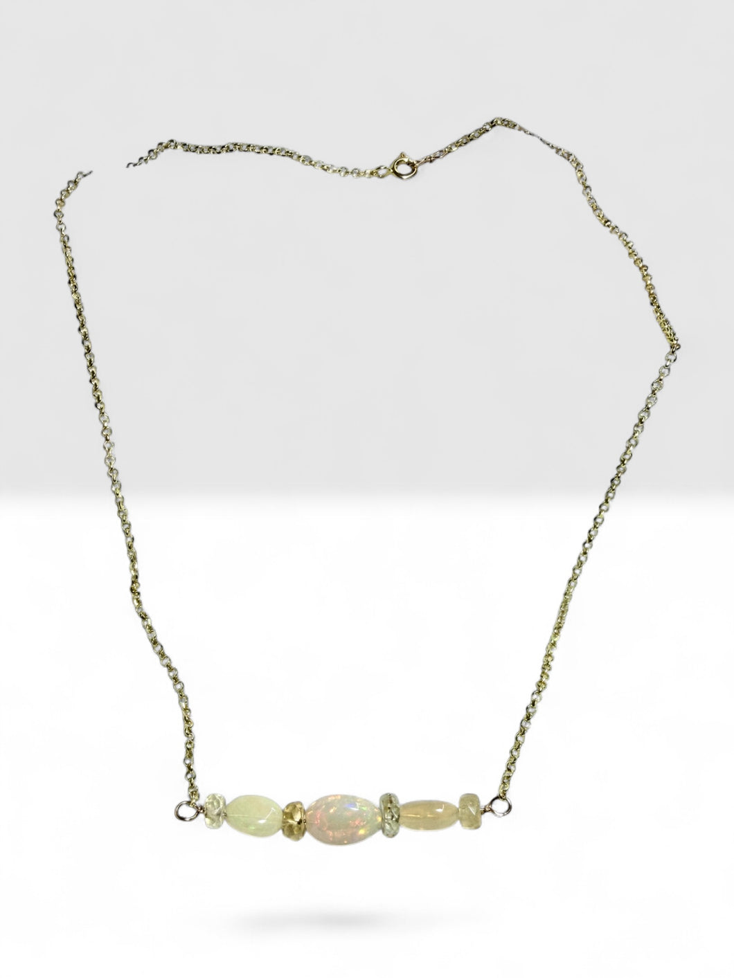 Necklace with Ethiopian opals