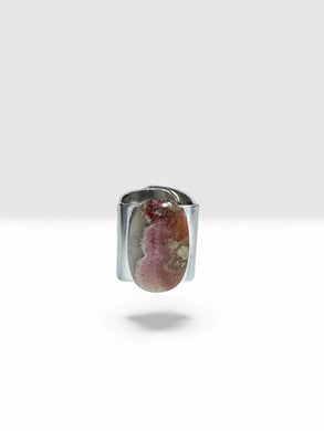 Ring with moss agate