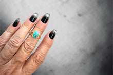 Ring with gem silica