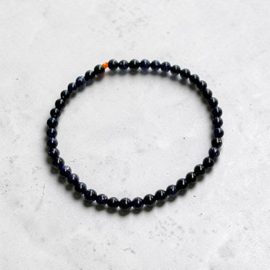 Bracelet with blue tiny sunstone beads