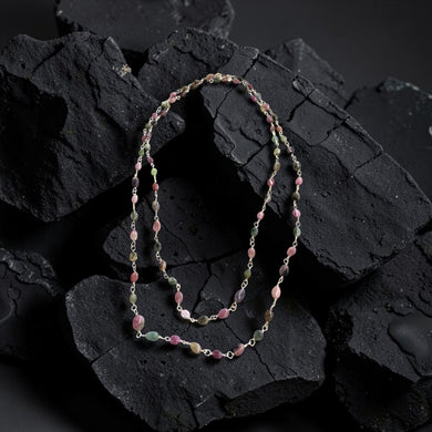 Necklace with Afghan tourmalines