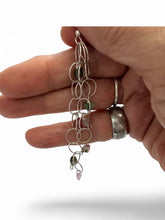 Earrings with various Tourmaline beads