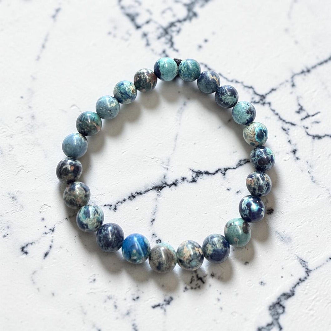 Bracelet with sea sediment jasper