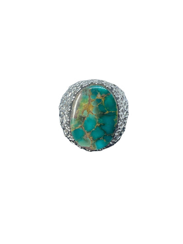 Ring with a Persian turquoise stone