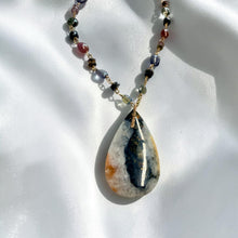 Necklace with copper on agate and various stones
