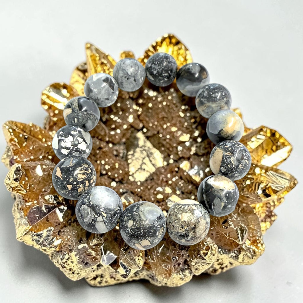 Bracelet with maligano jasper beads