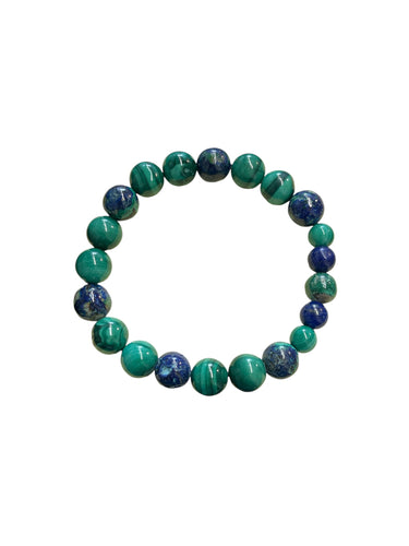 Bracelet with Azurite malachite