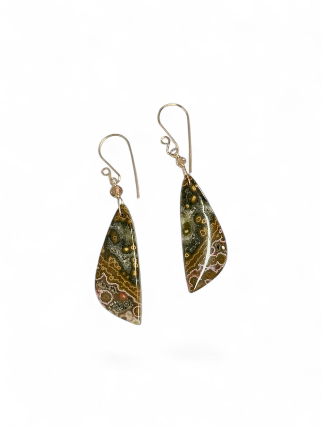 Earrings with ocean Jasper