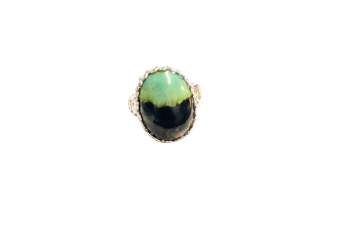 Ring with opalized wood