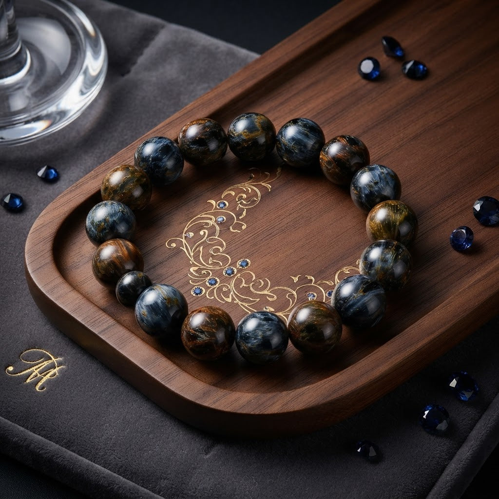Bracelet with pietersite beads