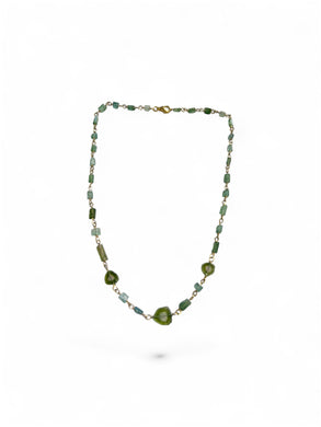 Necklace with green tourmalines