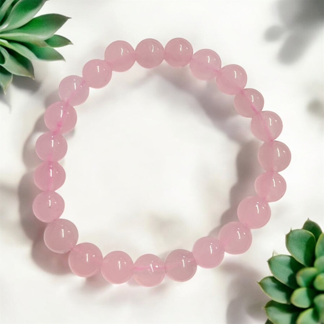 Bracelet with rose quartz